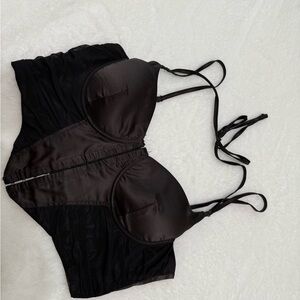 Windsor Black Crop Top with Adjustable Straps